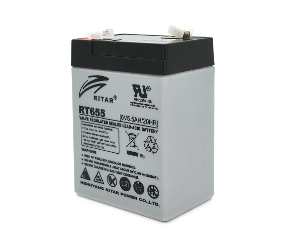 Акумуляторна батарея AGM RITAR RT655, Gray Case, 6V 5.5Ah